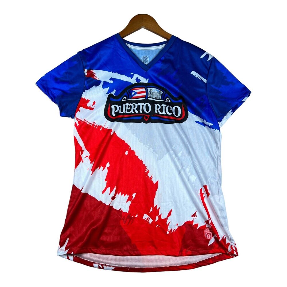 Boricua Coqui Puerto Rico Flag UPF CoolturaLlatina T-Shirt Fishing Boat UV NEW L